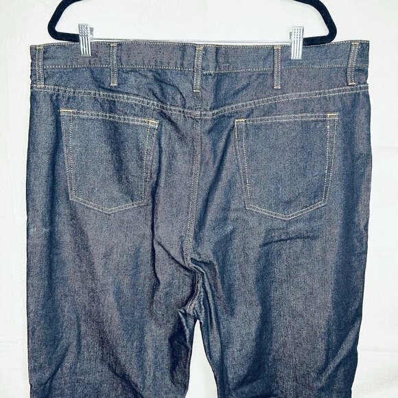 NWT Old Navy Men’s Jeans 42 X 32 Regular Straight Dark Blue Cotton Blend - Picture 6 of 8